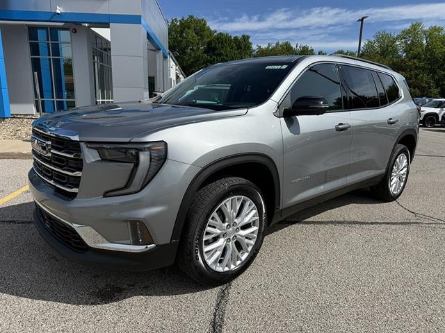 2026 GMC Acadia Elevation in Sterling Metallic — front three-quarter view