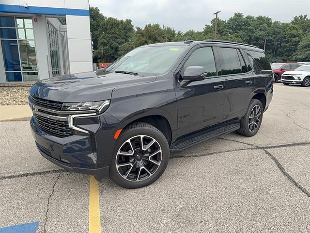 2022 Chevrolet Tahoe RST in Dark Ash Metallic — front three-quarter view